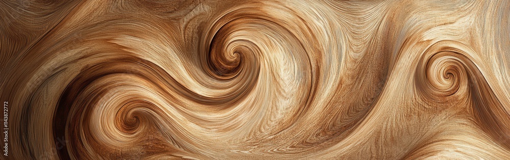 Poster Natural wood patterns create an abstract swirl of textures and colors in soft tones
