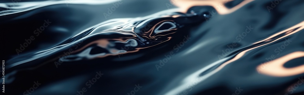 Leinwandbilder rippling water creates a mesmerizing dance of light and shadow across a dark surface in a serene set