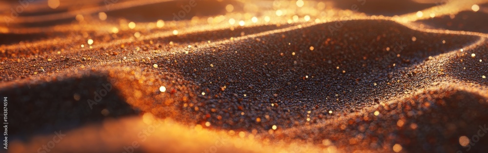 Aufkleber intricate patterns of desert sand illuminated by warm sunlight at golden hour