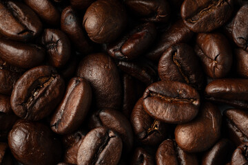Naklejka premium White cup with coffee beans