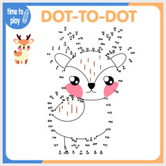 children's educational game. logic game. connect the dots by numbers. handwriting training. coloring book. New Year. Christmas