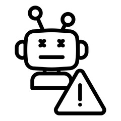 Robot Warning Icon