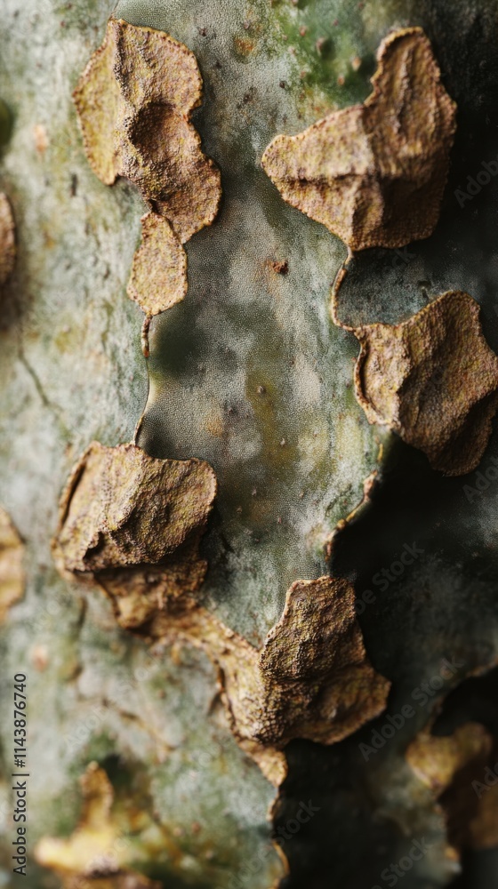 Fototapete close-up view of a cactus surface showcasing intricate textures and patterns in natural light