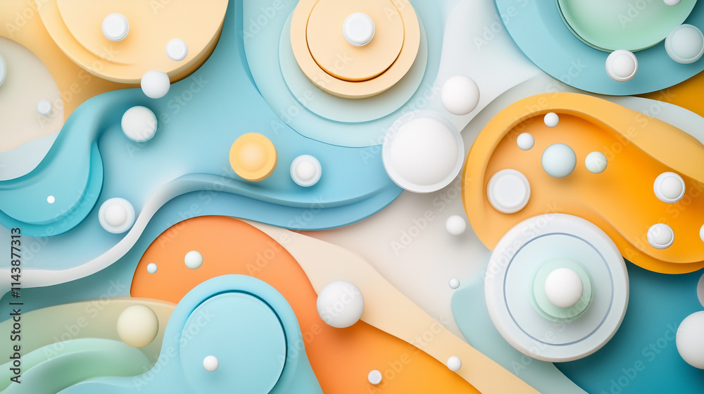 Fototapete luxury abstract background of various 3d geometric elements, acrylic and 3d colorful background, various art style abstract geometric background with 3d various geometric patterns.
