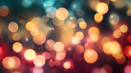 Colorful Bokeh Background with Soft Glowing Lights in a Vibrant Array of Colors for Beautiful and Creative Design Projects