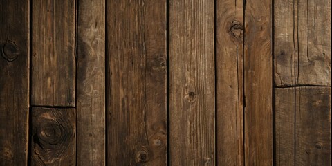 Fototapeta premium Dark brown wooden plank background, wallpaper. Old grunge dark textured wooden background, The surface of the old brown wood texture.