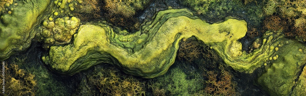 Aufkleber Exploring the intricate textures and vibrant colors of moss in a natural environment