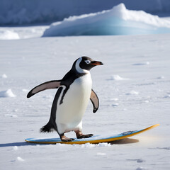 Fototapeta premium emperor penguin in polar regions