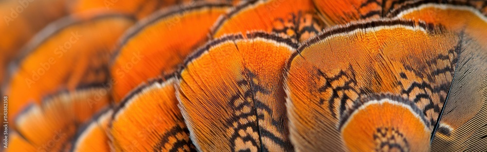 Aufkleber intricate details of a feather showcasing vibrant colors and unique patterns in nature's design