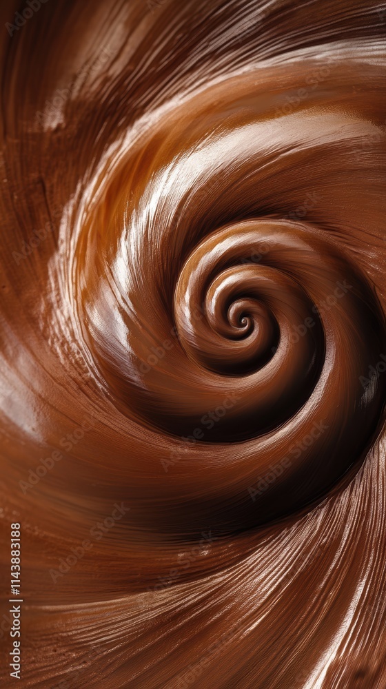 Poster detailed view of a beautifully spiraled snail shell showcasing intricate patterns and rich textures