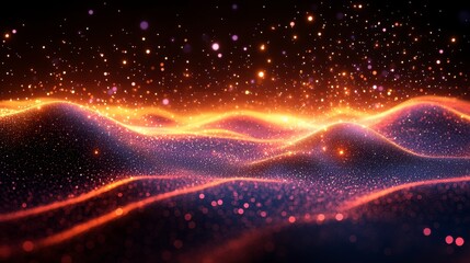 Abstract Glittering Particles Design - Dynamic Texture Patterns