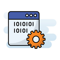 Binary Setting vector icon
