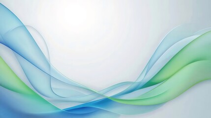 Abstract blue and green wave background. 