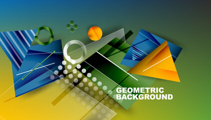 Creative triangles and circles composition © antishock