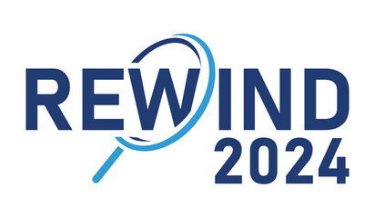 2024 year rewind, Concept words 2024 REWIND. 2024 RECAP