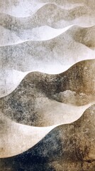 Obraz premium Abstract representation of wind patterns shaping sand dunes in a desert landscape during golden hour