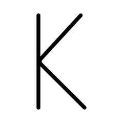 Letter K Icon