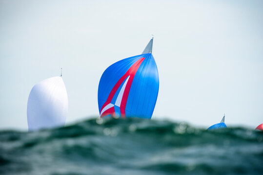 Boats sailing in the Block Island Race Week regatta