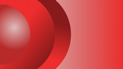 Abstract red shadow and white background in circle shape.  gradient red background