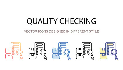 Quality Checking icon design with white background stock illustration