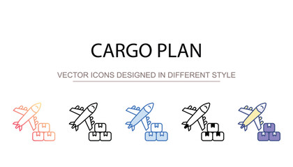 Cargo Plan icon design with white background stock illustration