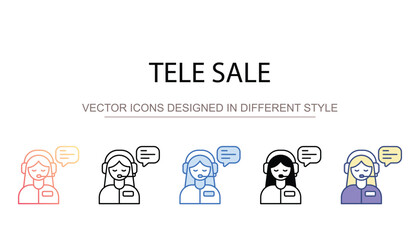 Tele sale icon design with white background stock illustration