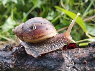 snail on a leaf