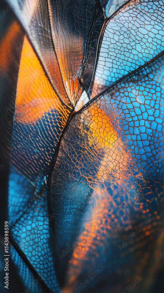 Aufkleber Intricate geometric patterns create a mesmerizing display of colors and textures in a close-up view of natural elements
