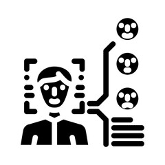 sentiment analysis face nlp glyph icon vector. sentiment analysis face nlp sign. isolated symbol illustration