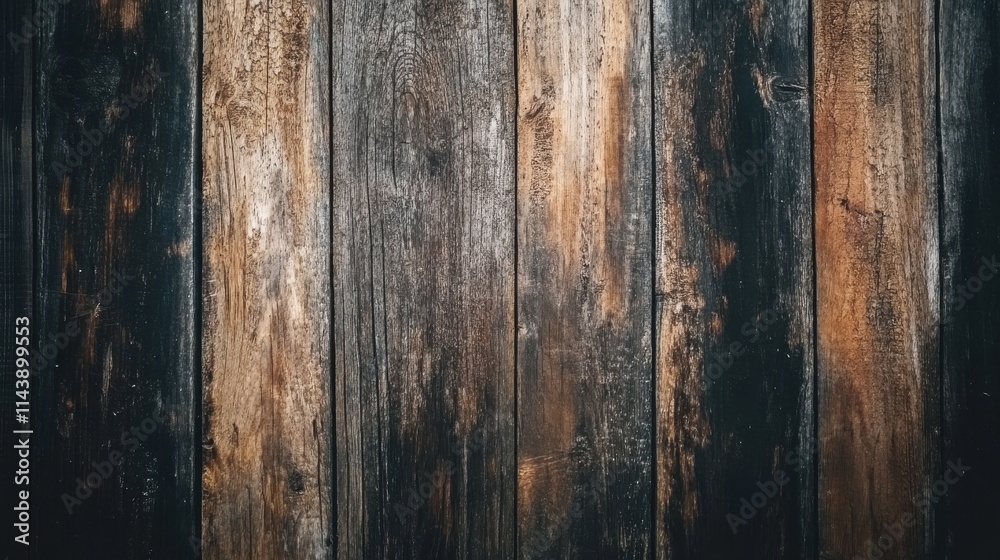 Poster weathered wood texture showcasing rich colors and patterns from years of exposure and aging in natur