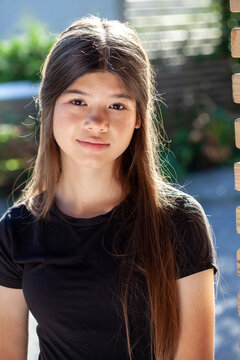 Portrait of girl with long hair