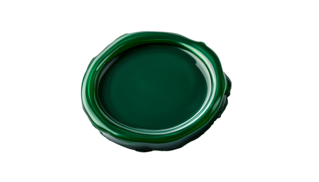 green wax seal on white background seal wax authentication - Powered by Adobe