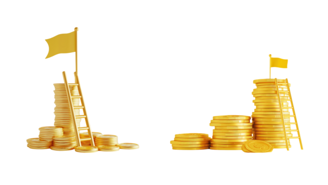 Symbolic Representation of Financial Growth and Investment with Gold Coins