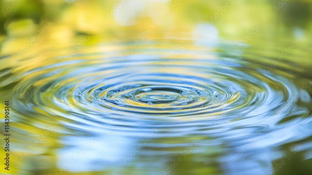 Poster close-up of rippling water revealing a stunning abstract pattern in natural light