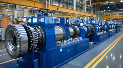 Industrial Machinery, Blue Automated Roll Forming Production Line in Factory