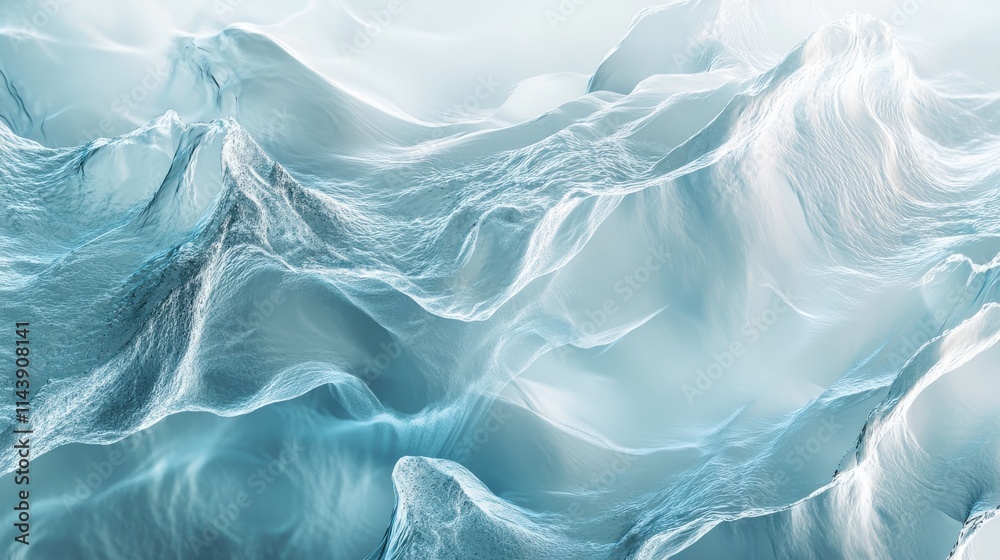 Poster Beautiful abstract wallpaper with slow-moving water creating serene and calming waves in soft hues