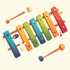 Vector illustration of a colorful toy