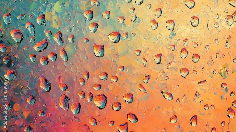 Fototapete colorful abstract pattern of small water droplets on a vibrant background creating a unique texture