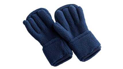 A Pair of Dark Blue Winter Gloves Perfect for Keeping Your Hands Warm During Cold Weather Activities.