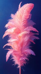 Obraz premium Exquisite Pink Feather Display: A Stunning Artistic Creation