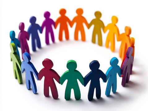 team of people holding hands