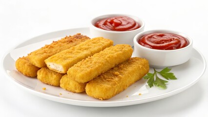 chicken nuggets with ketchup