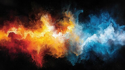 Fototapeta premium Abstract representation of cosmic colors and energy.