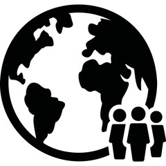 Simple vector icon Earth
