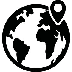 Simple vector icon Earth