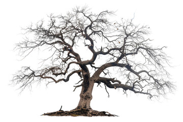 Fototapeta premium Barren tree silhouette nature landscape artistic photography isolated environment dramatic viewpoint resilience concept