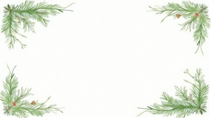 christmas background with fir branches