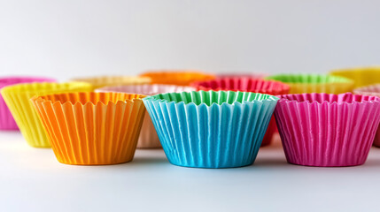 Cupcake Liners for Baking & Decoration - Isolated on White Background
