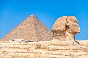 The Sphinx and Pyramids in Egypt