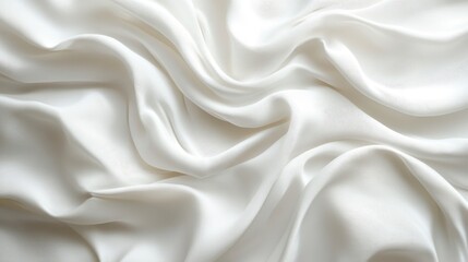 Obraz premium Stunning White Fabric Texture: A Close-up View of Exquisite Drape